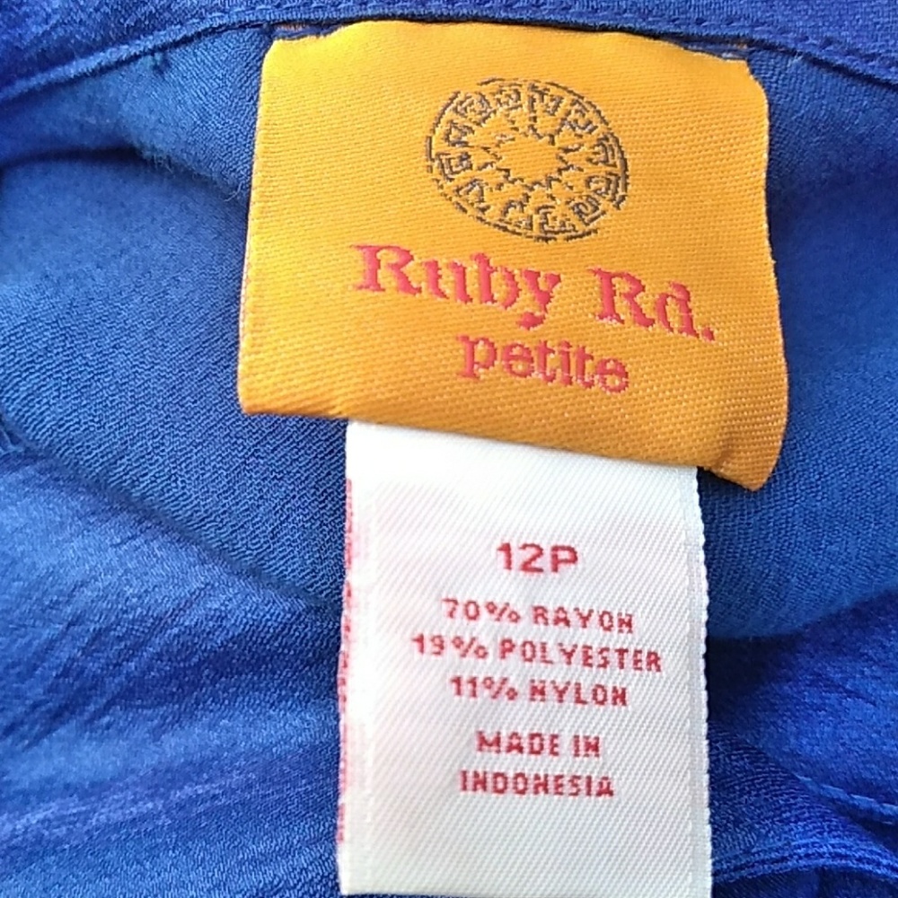 Ruby Rd Blue Blazer Jacket 12 Petite - image 4